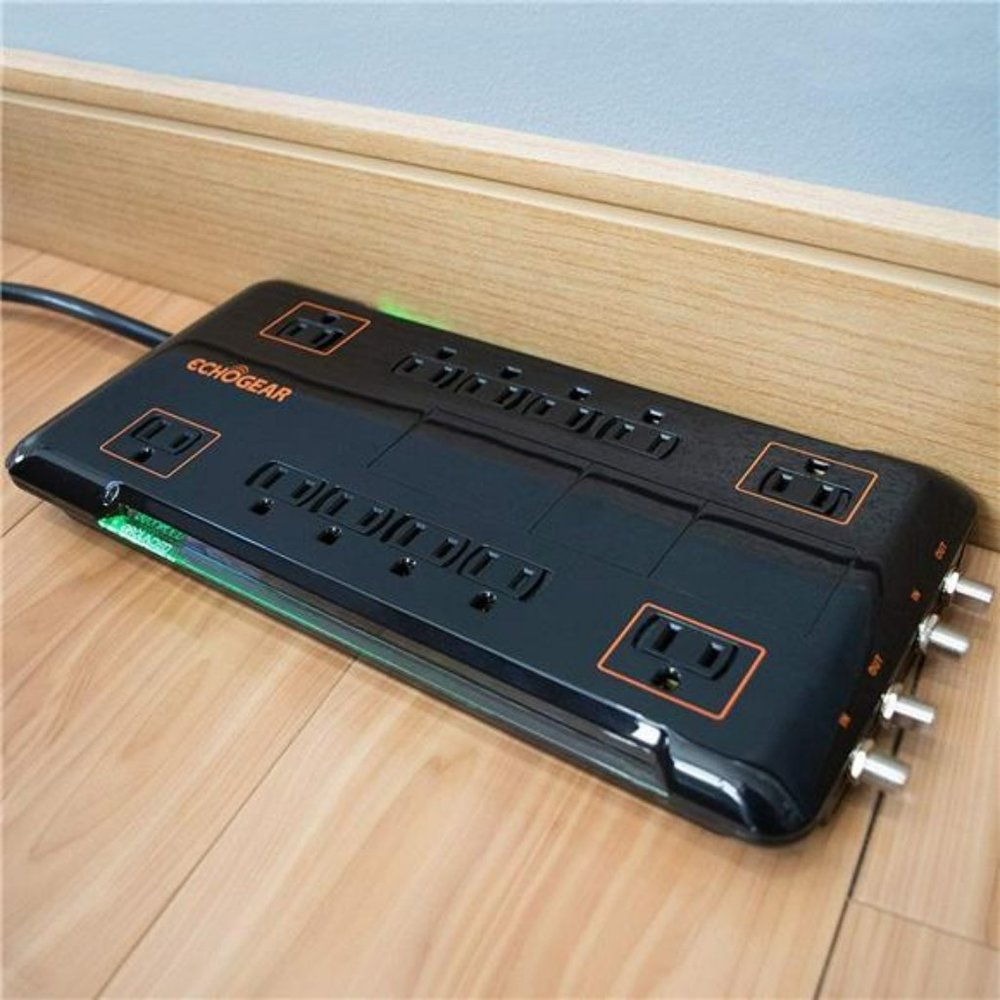 PowerPad 12 Outlet Surge Protector Power Strip with 3420J of Surge Protection